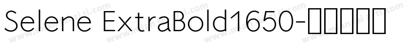 Selene ExtraBold1650字体转换